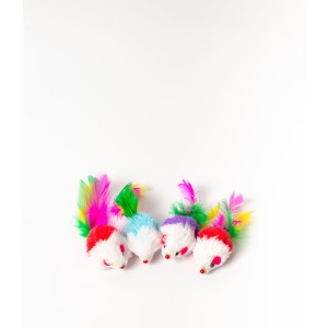 4-Pieces Cat Mouse Toy