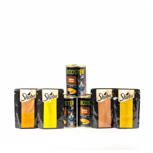 Booster and Sheba Adult Cat Wet Food Combo