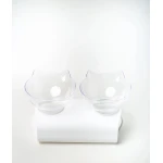 Non-Slip Oblique Double Cat Bowl with Stand